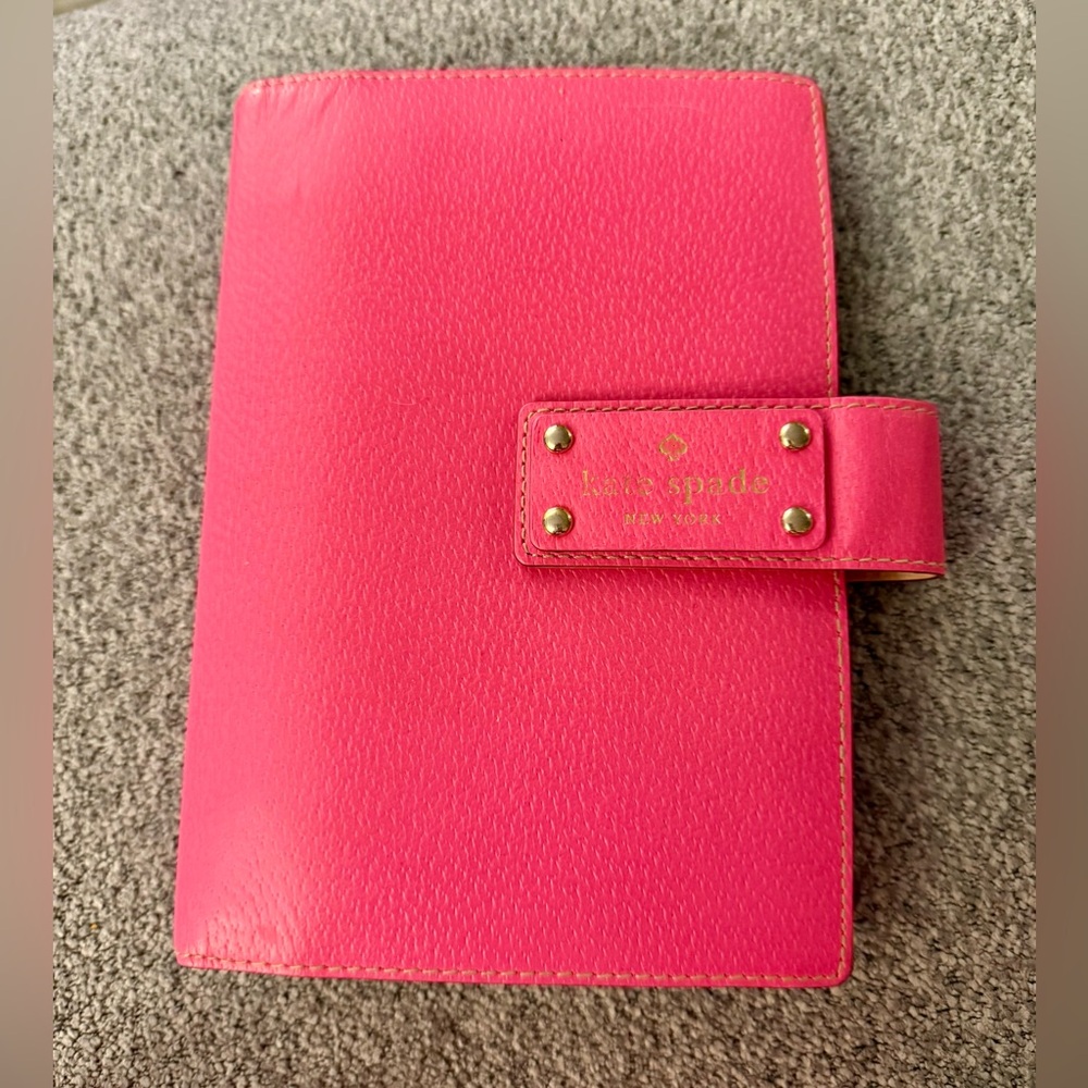 Kate Spade Deborah Snap Hot Pink Planner RARE
